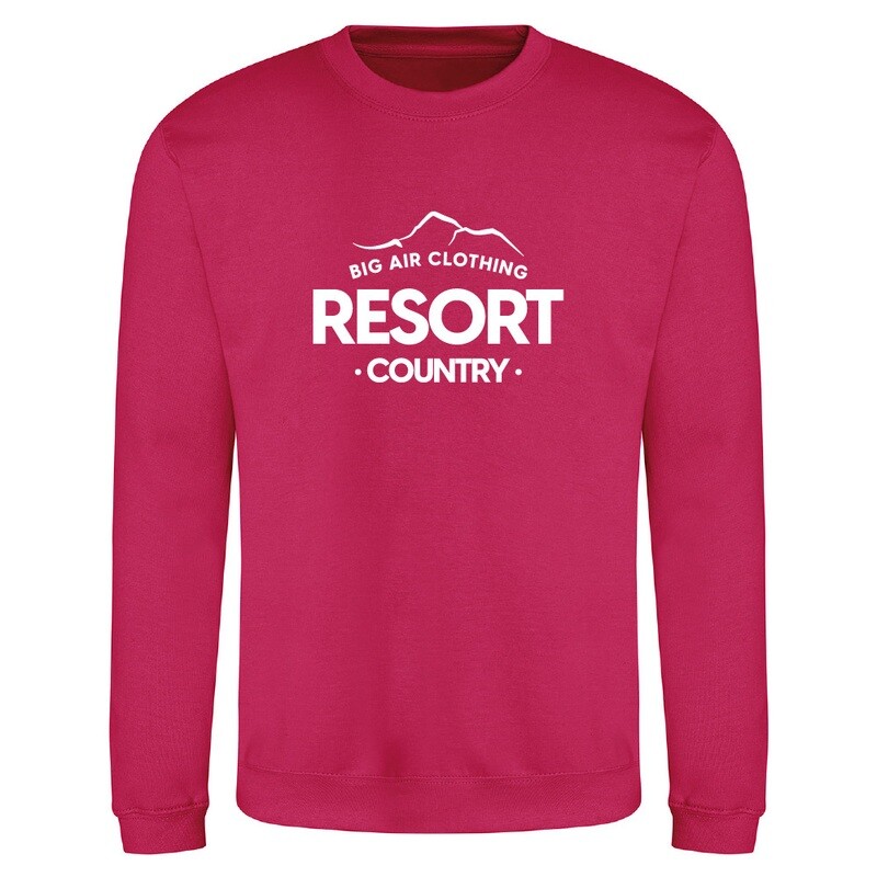 The Ski Resort Sweatshirt - Hot Pink