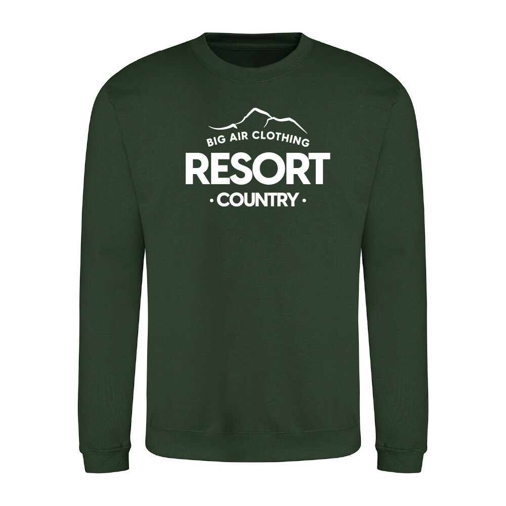 The Ski Resort Sweatshirt - Forest Green