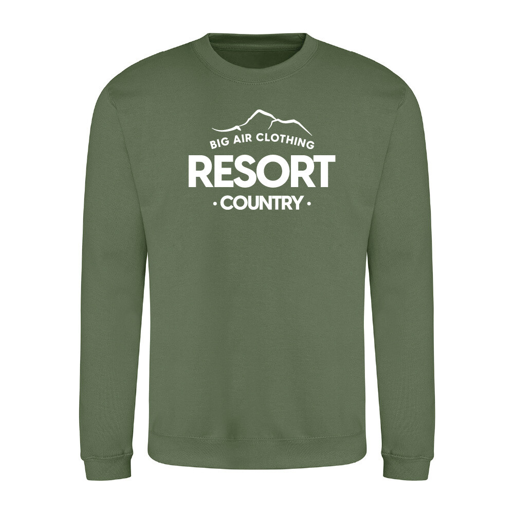 The Ski Resort Sweatshirt - Earth Green