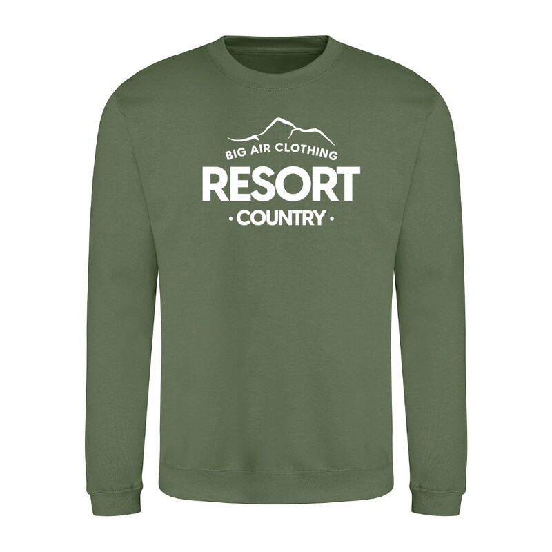 The Ski Resort Sweatshirt - Earth Green