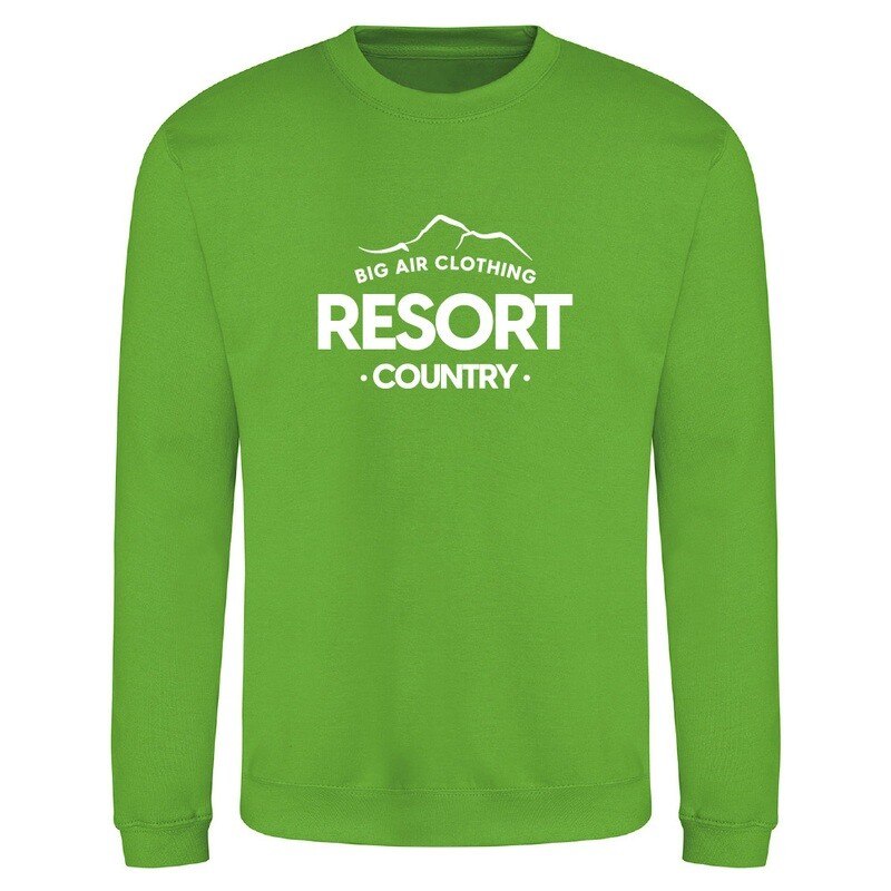 The Ski Resort Sweatshirt - Lime Green
