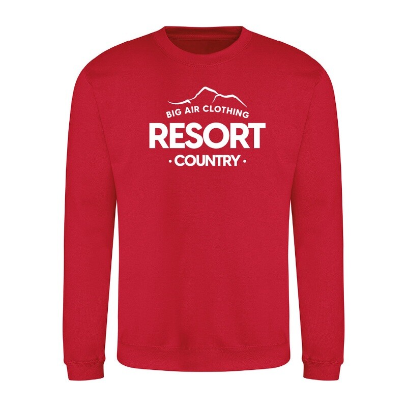 The Ski Resort Sweatshirt - Fire Red