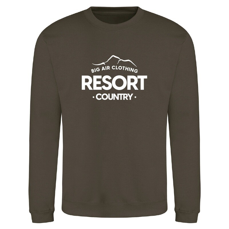 The Ski Resort Sweatshirt - Olive Green