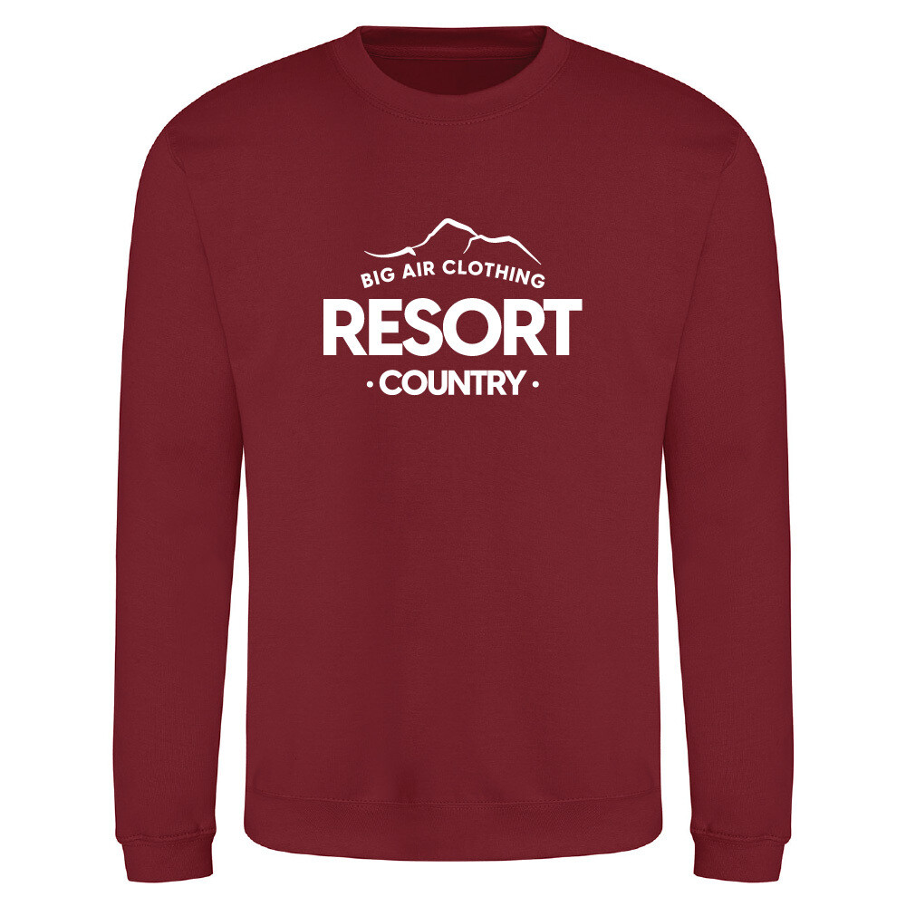 The Ski Resort Sweatshirt - Red Hot Chilli The Ski Resort Sweatshirt - Red Hot Chilli