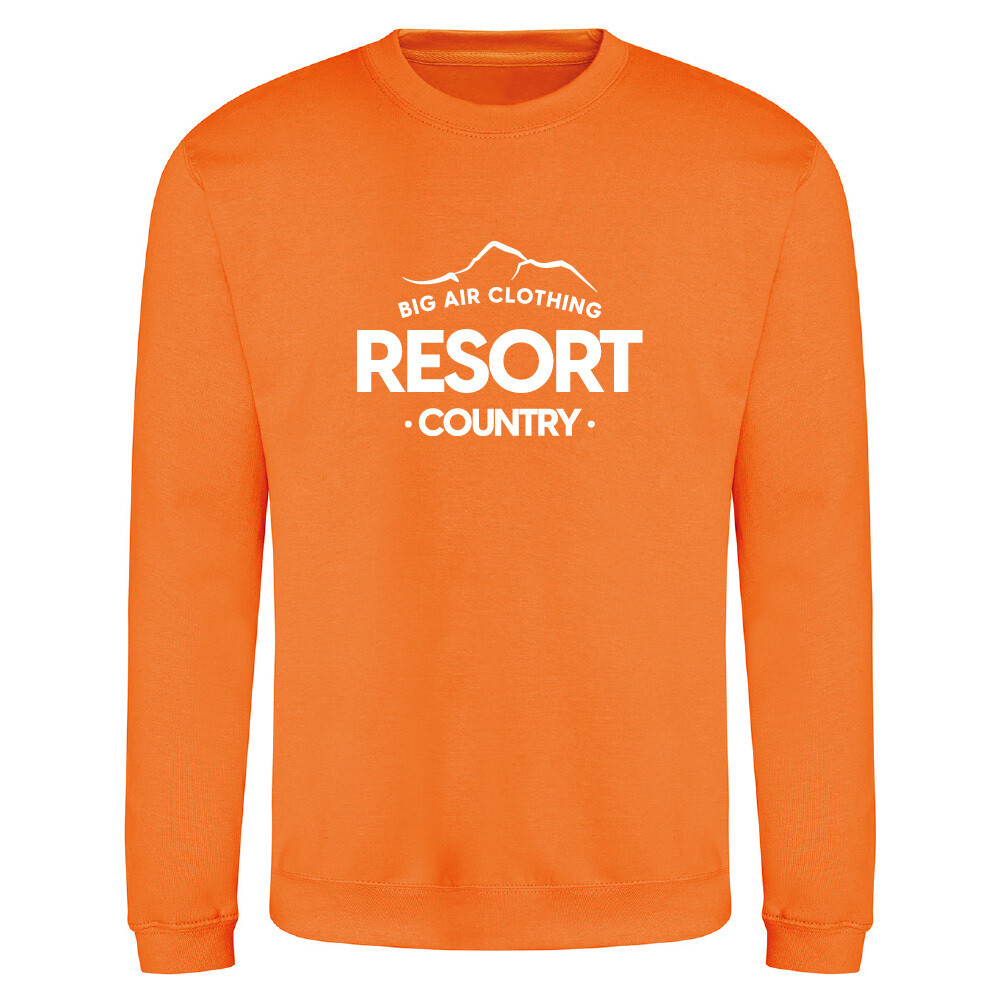 The Ski Resort Sweatshirt - Orange Crush