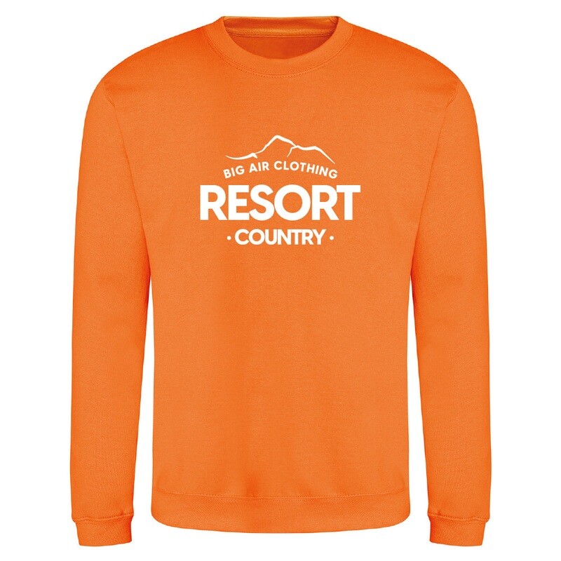 The Ski Resort Sweatshirt - Orange Crush