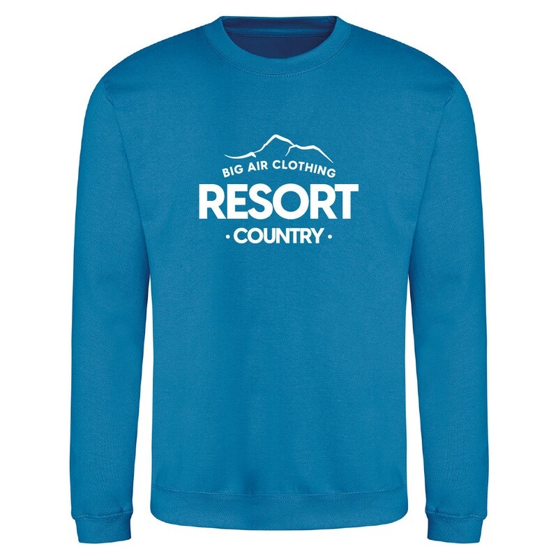The Ski Resort Sweatshirt - Sapphire Blue