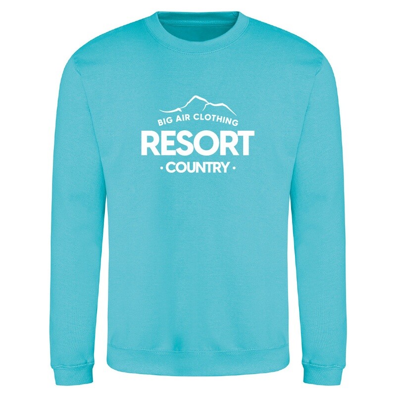 The Ski Resort Sweatshirt - Turquoise Surf
