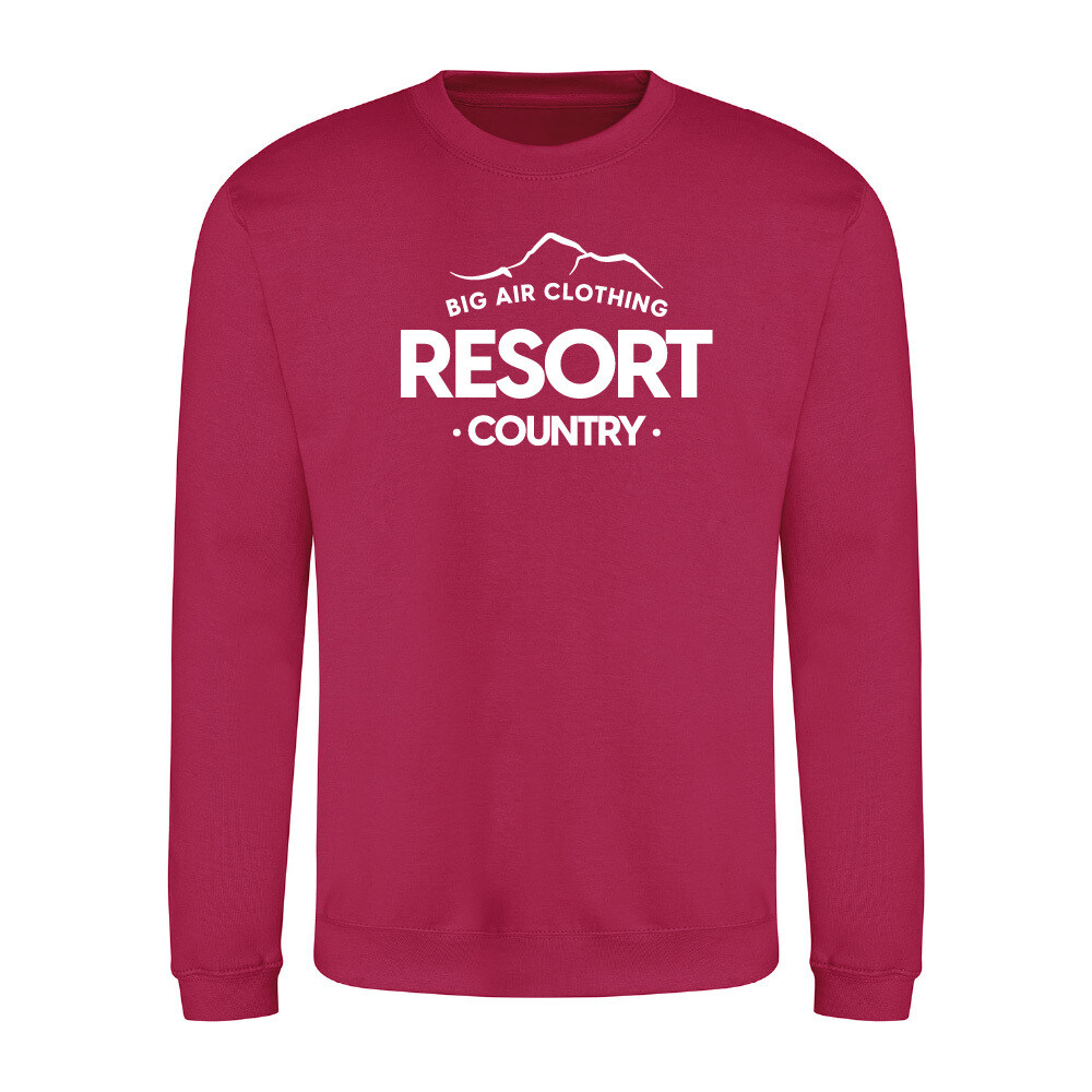 The Ski Resort Sweatshirt - Cranberry