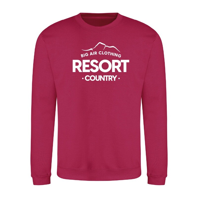 The Ski Resort Sweatshirt - Cranberry