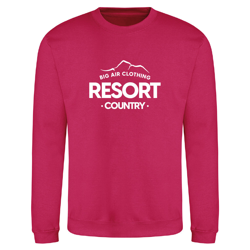 The Ski Resort Sweatshirt - Hot Pink