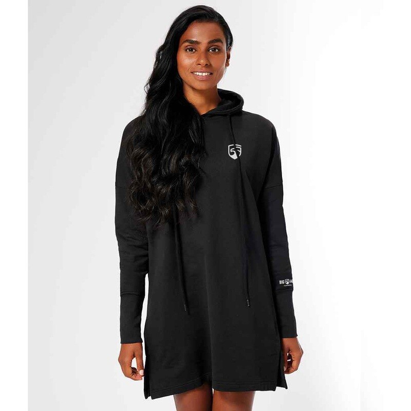 Big Air Oversized Thumbhole Dress - Black