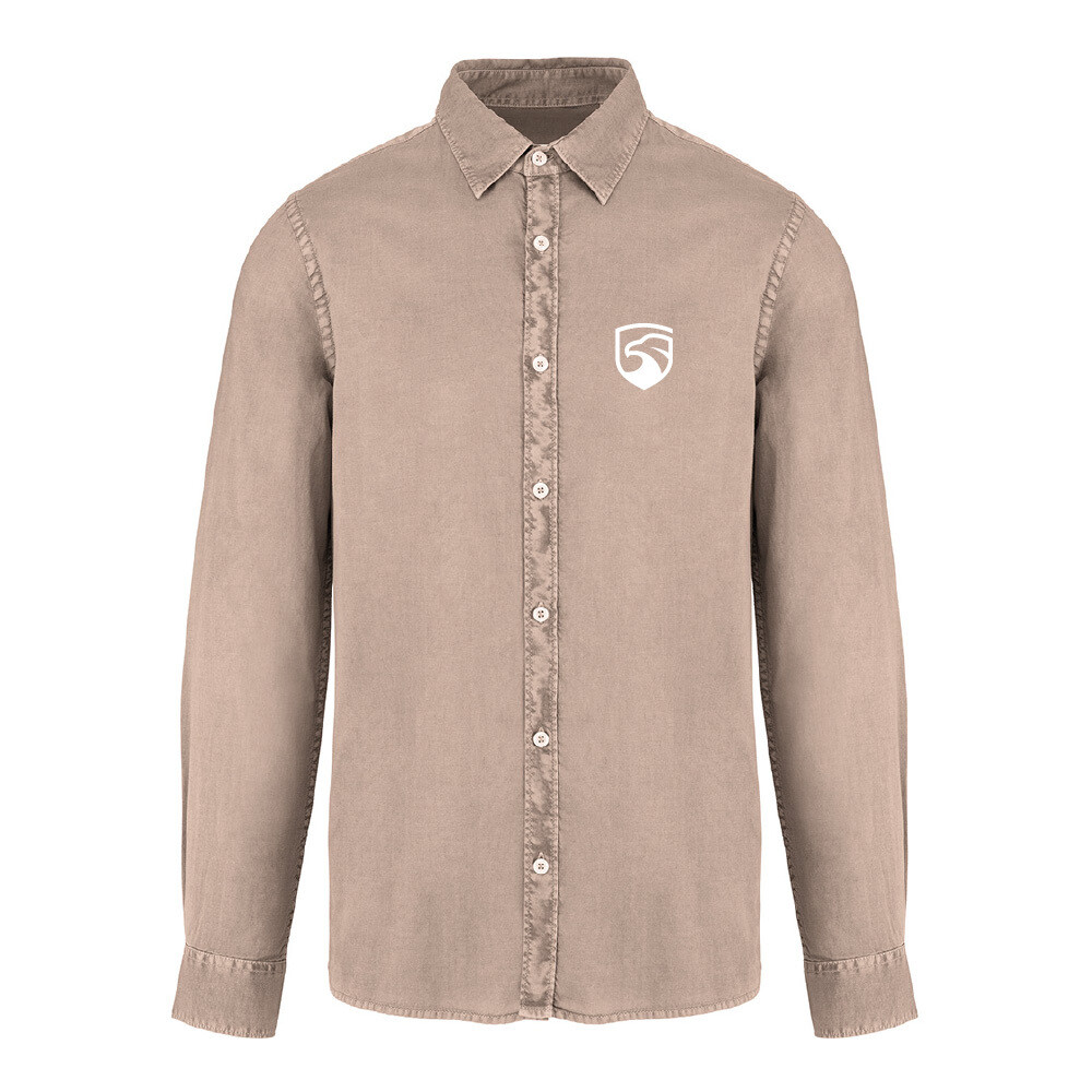 Big Air Washed Look Long Sleeve Shirt, Colour: Washed Linen