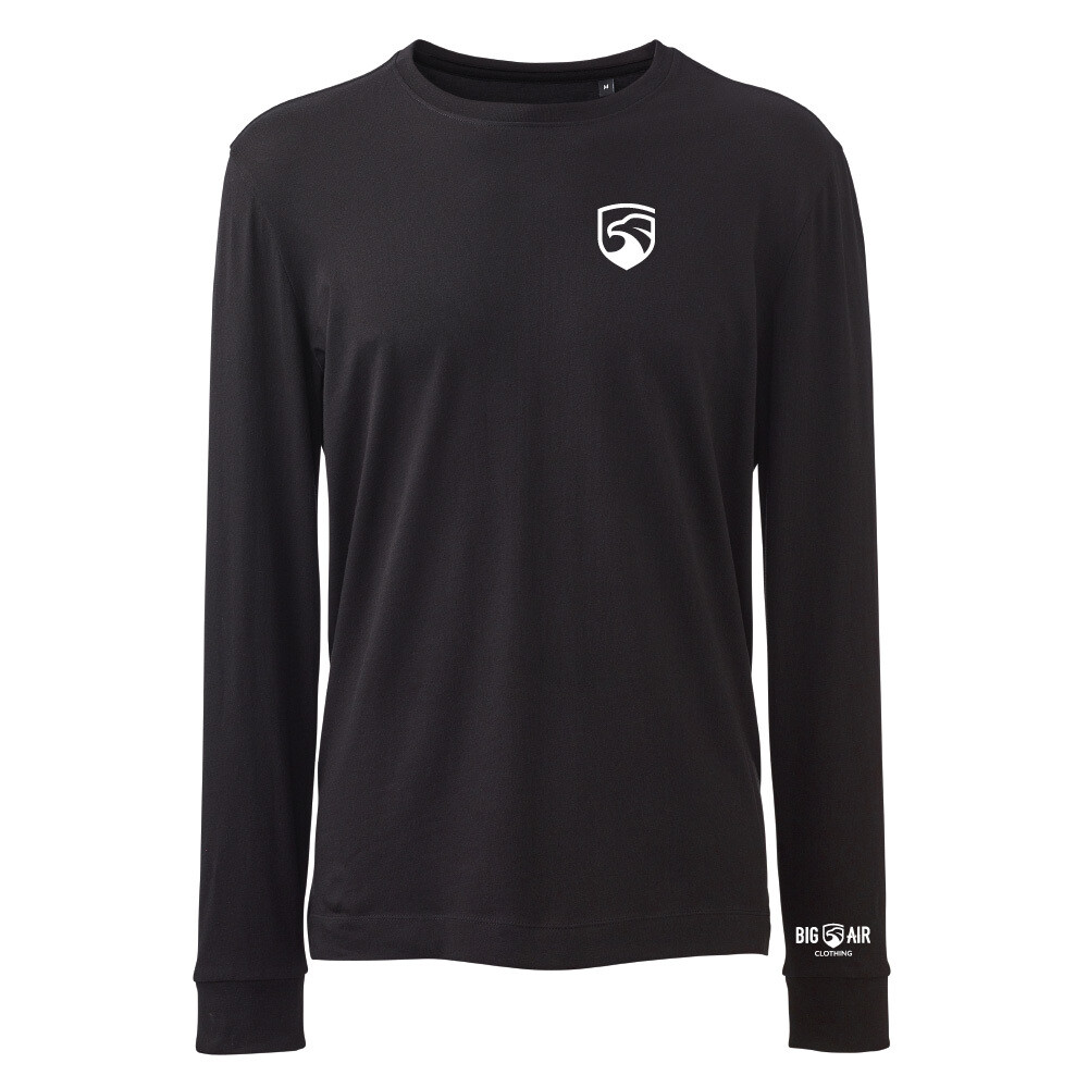 Big Air Long Sleeve Organic T-Shirt, Colour: Black