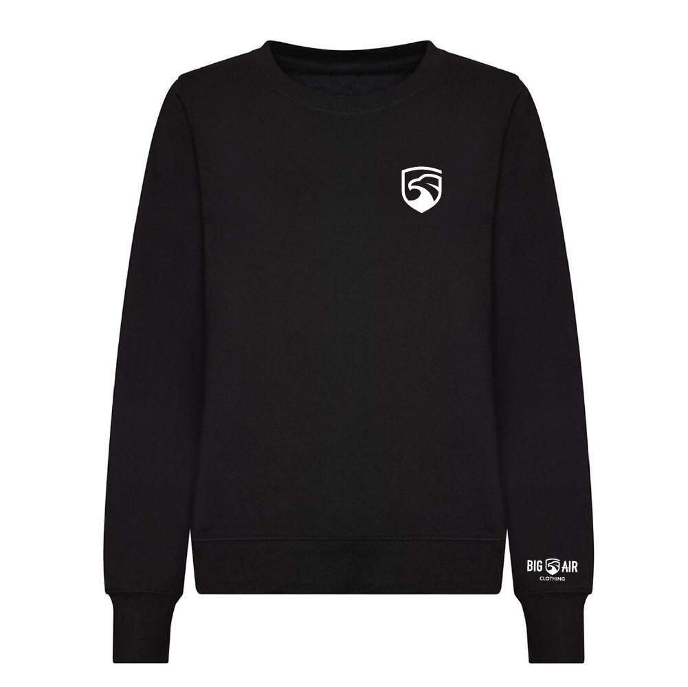 Big Air Standard Sweatshirt Ladies (with Back Print), Colour: Deep Black