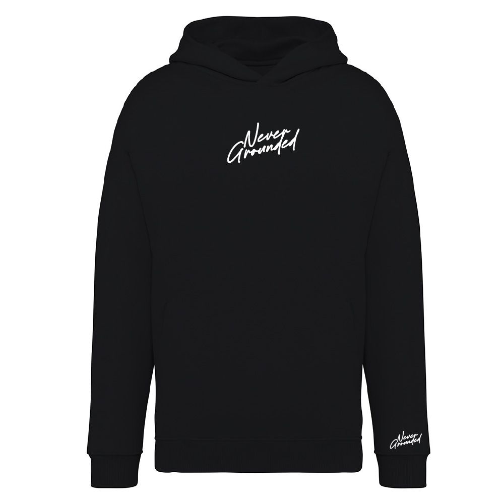 Never Grounded Oversized Hoodie Never Grounded Oversized Hoodie, Colour: Black