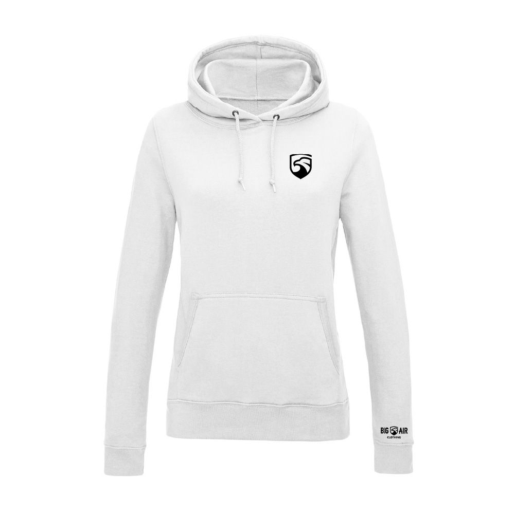 SS25 Ladies Standard Hoodie (Incl Back Print), Colour: Artic White