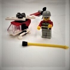 Fire Helicopter Brick Set