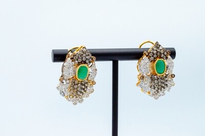 Green Stone Set - Earrings &amp; Necklace