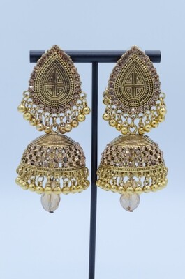 Oxidized Jhumki Earrings