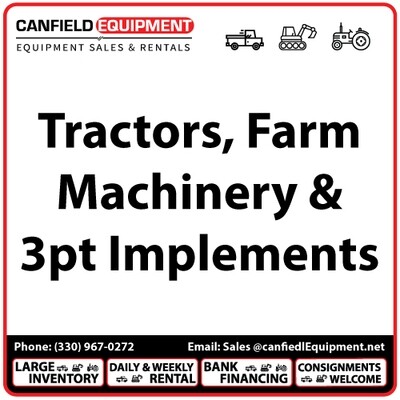 Compact Tractors, Farm Machinery and 3pt Implements for Sale