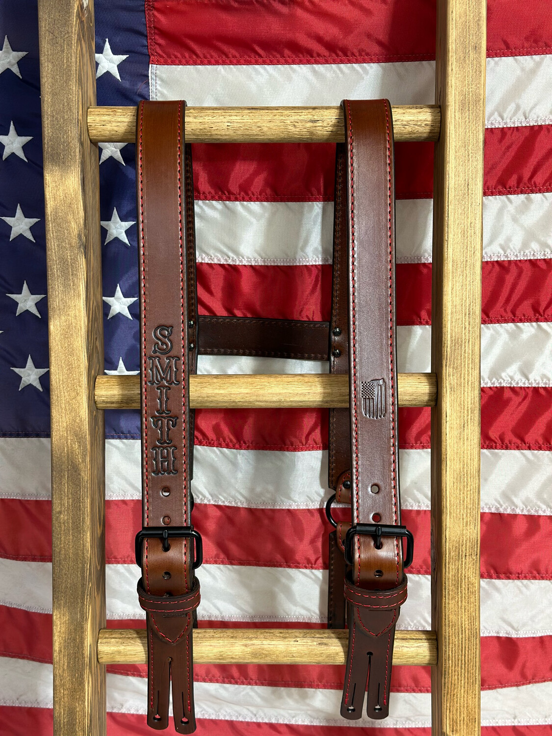 Custom Leather Suspenders