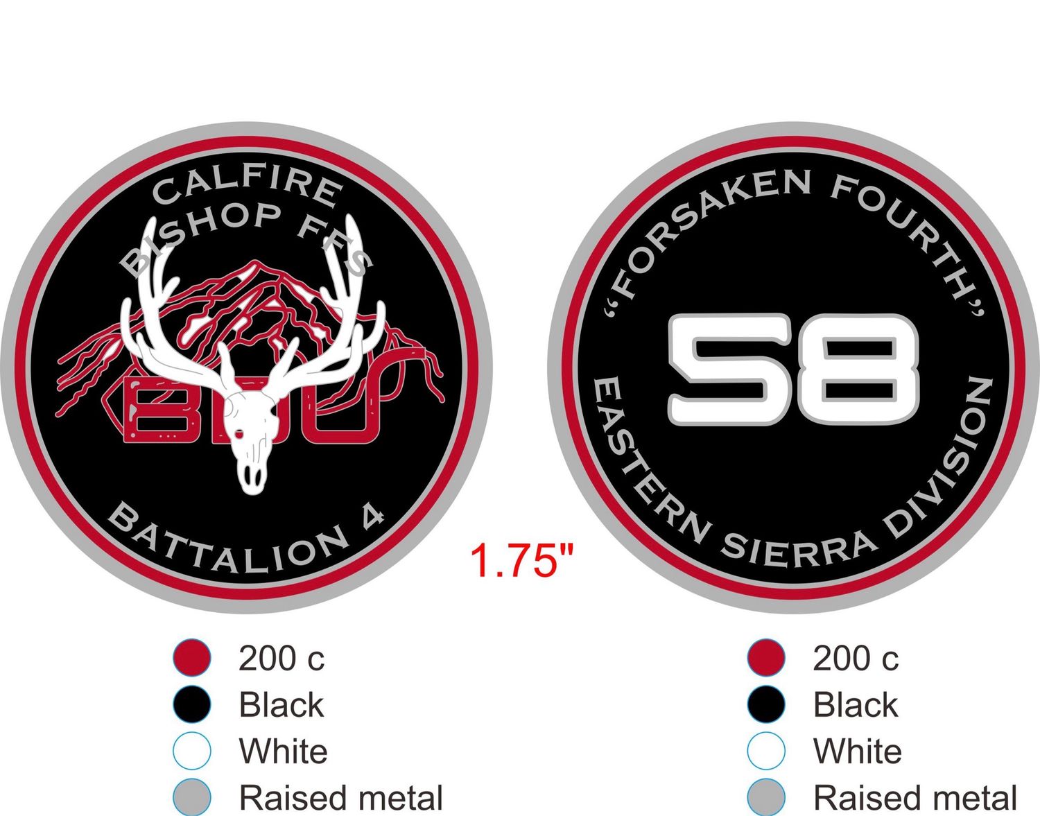 Cal Fire Bishop 1.75” Challenge Coin