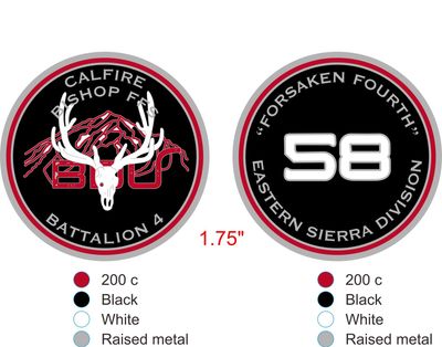 Cal Fire Bishop 1.75” Challenge Coin