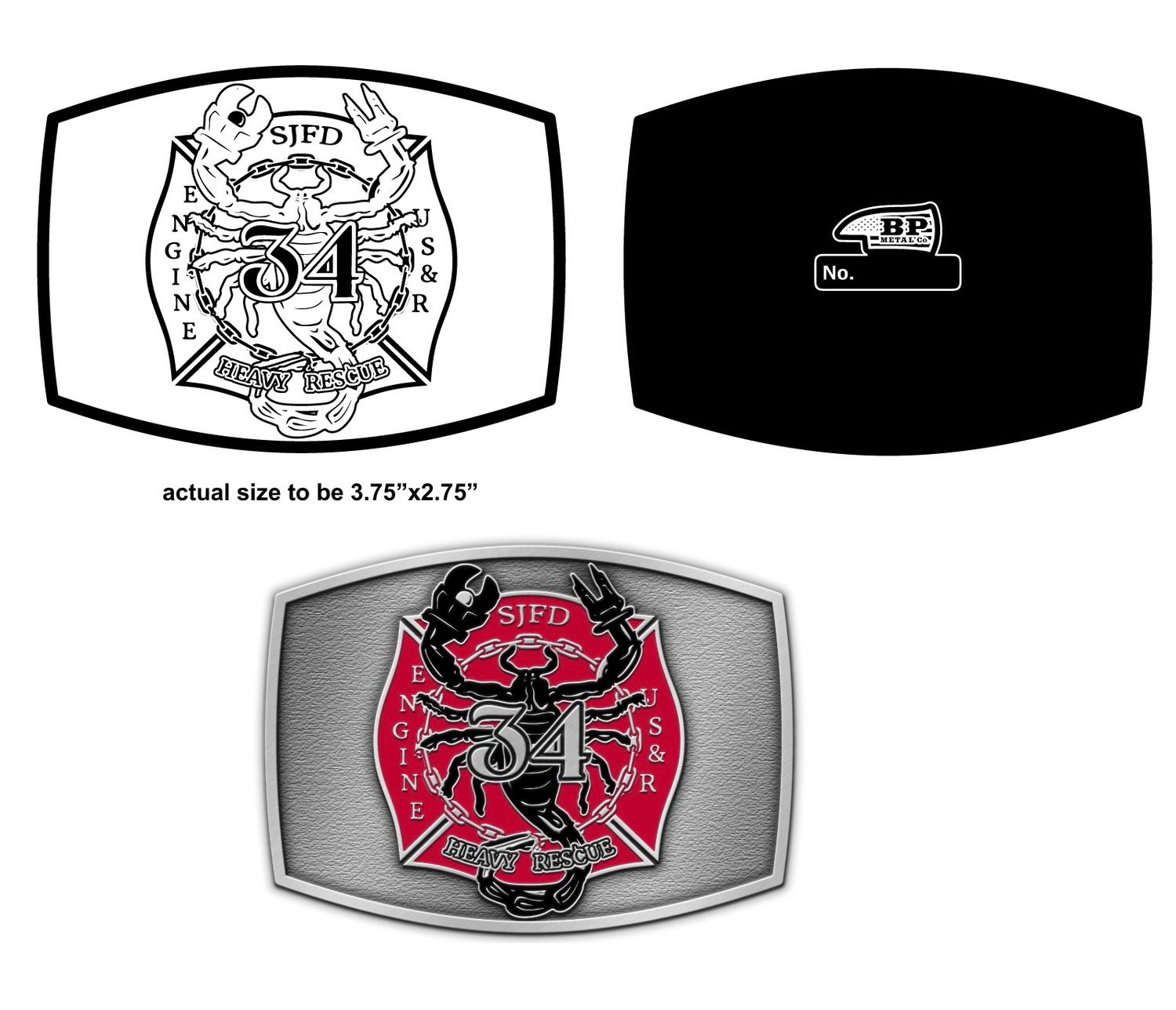 SJFD 34’s Belt Buckle