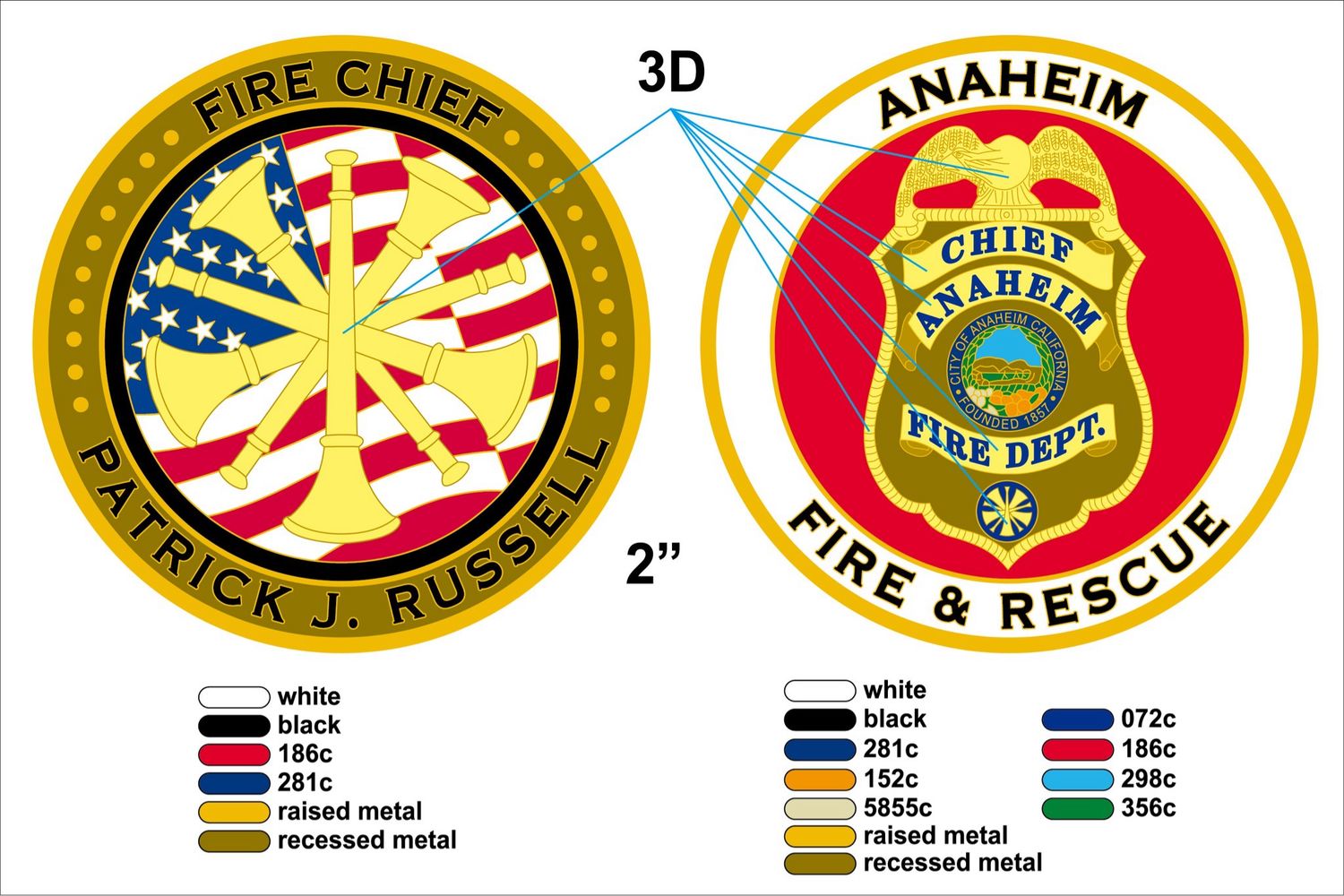 Anaheim Fire Chief Coin
