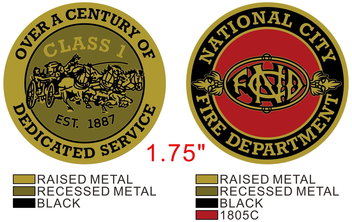 NCFD 1.75” Challenge Coin