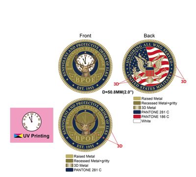 125 Huntington Beach Elks Lodge Coin