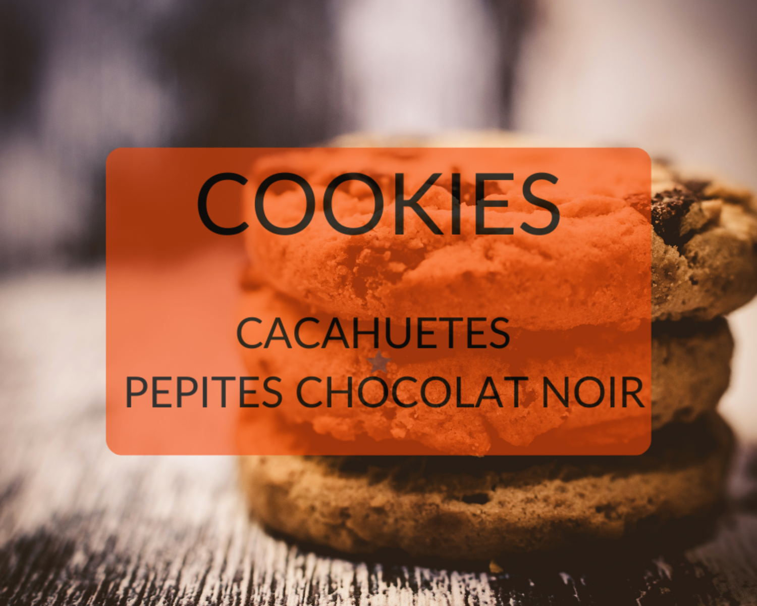 KIT A COOKIES - Cacahuètes pépites de chocolat noir