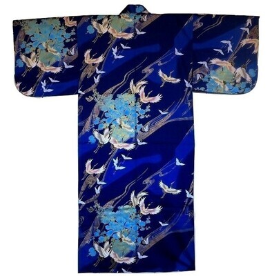 Yukata bleu oiseau