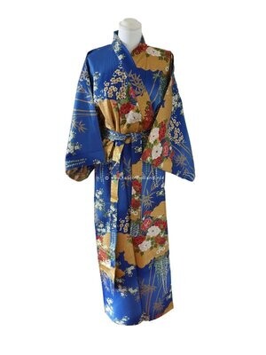 Kimono coton 55″ fleur (580) royal bleu royal