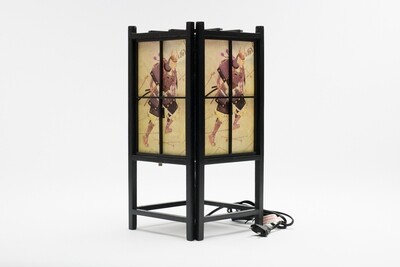 Lampe motif samurai