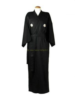 Kimono coton écusson 59″ noir