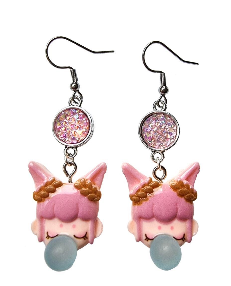 Boucles d'oreilles "Bubblegum Princess" 👑