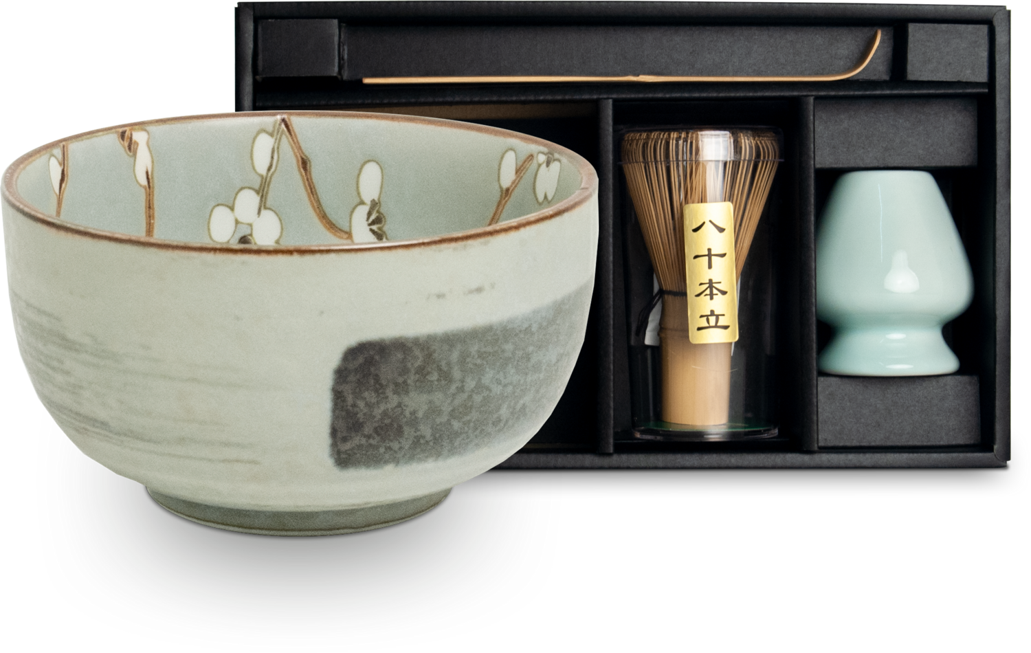 Ensemble bol à matcha Hana vert clair