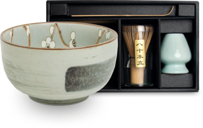 Ensemble bol à matcha Hana vert clair