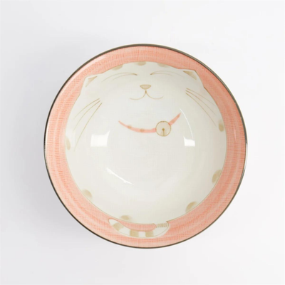 Bol chat japonais rose