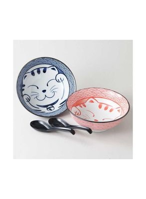 Seigaiha Ramen Bowls with Renge Spoons