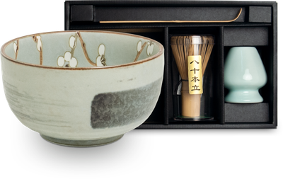 Ensemble bol à matcha Hana vert clair