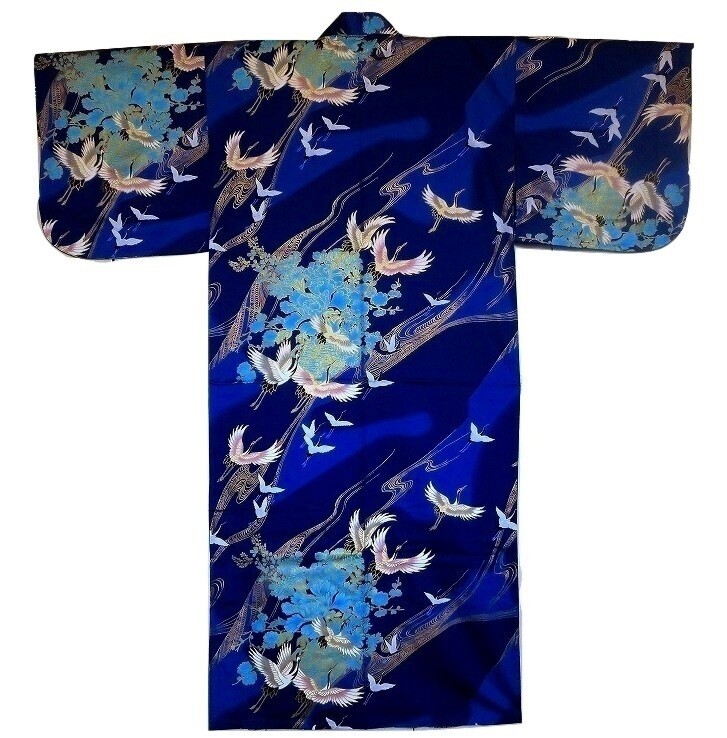 Yukata bleu oiseau
