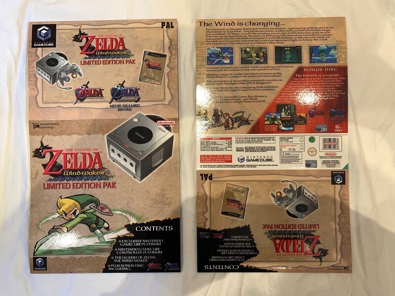SLEEVE - Nintendo Gamecube Sleeve Zelda The Windwaker (Silver Console) Slip Cover