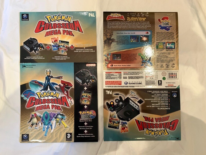 SLEEVE - Nintendo Gamecube Sleeve Pokemon Colosseum Mega Pak  Box Slip Cover