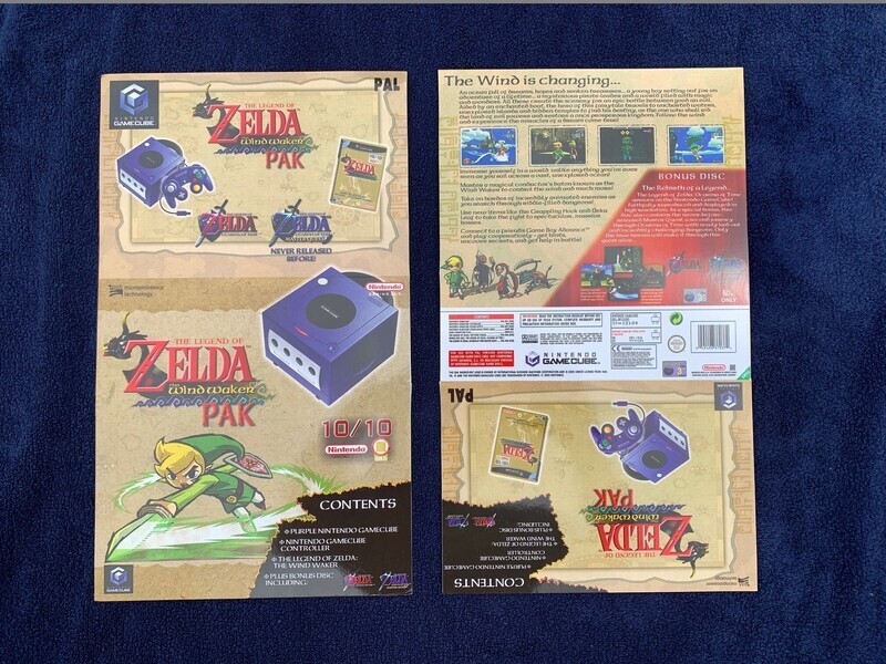 SLEEVE - Nintendo Gamecube Sleeve Zelda The Windwaker Box Slip Cover (Purple)
