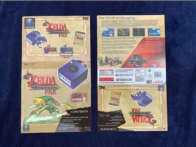 Nintendo Gamecube Sleeve Zelda The Windwaker Box Slip Cover (Purple)