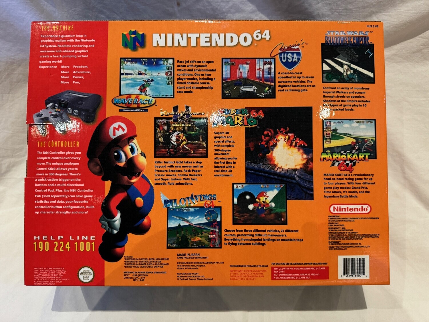 Super Mario 64 C1996 Nintendo Logos BOX Nintendo 64 Standard