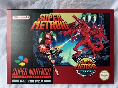 Nintendo SNES Super Metroid BIG BOX Empty Box & Optional Insert